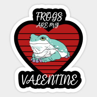 Frogs are my Valentine Sticker